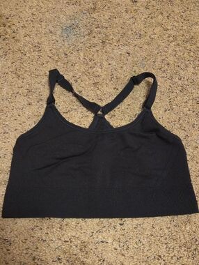 Old Navy Black Seamless Racerback Sports Bra